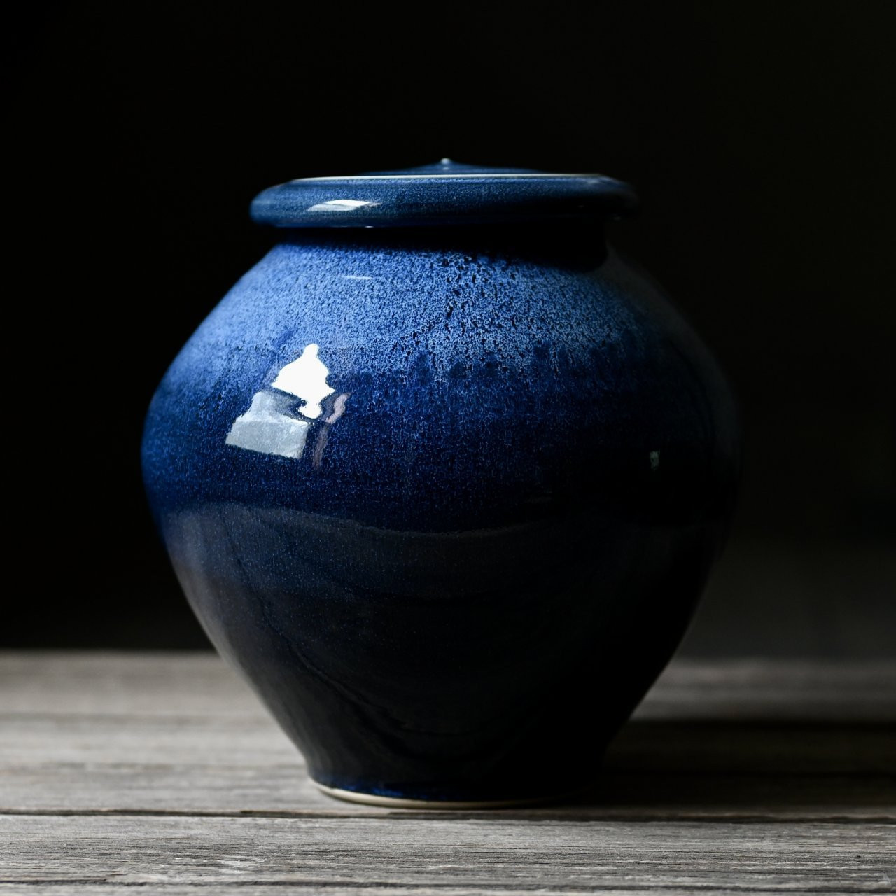  Blue Ceramic Urn